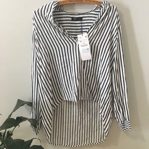 NWT ZARA Striped Blouse